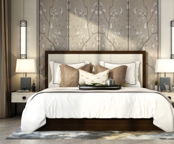 New Chinese Style Double Bed-ID:543906659