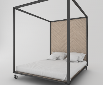 Modern Double Bed-ID:963463558