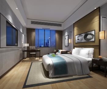 Modern New Chinese Style Guest Room-ID:570896598