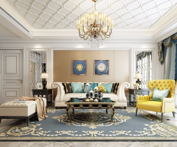 New Classical Style A Living Room-ID:576257363