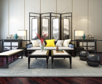 New Chinese Style Sofa Combination-ID:996514427