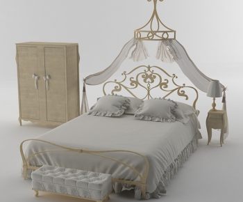European Style Double Bed-ID:613894818