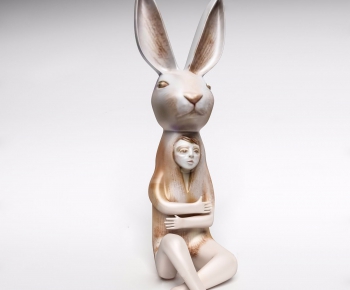 北欧兔子人物雕塑摆件-ID:853228418