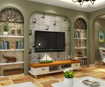 Idyllic Style A Living Room-ID:957970184