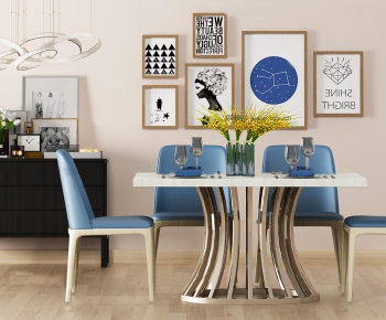 Modern Dining Table And Chairs-ID:784810381