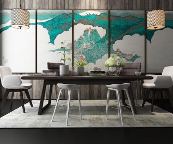 New Chinese Style Dining Table And Chairs-ID:174331447