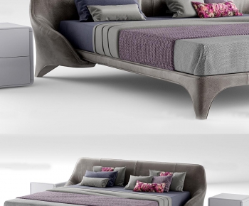 Modern Double Bed-ID:629024352