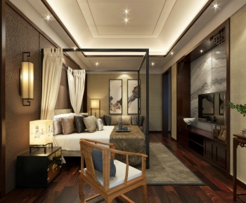 New Chinese Style Bedroom-ID:746578214