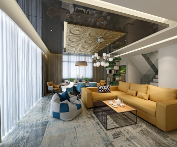 Modern Hong Kong Style A Living Room-ID:240041555