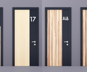 Modern Industrial Style Solid Wood Door-ID:630524321