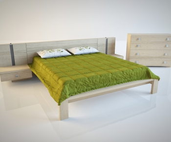 Modern Double Bed-ID:675857254