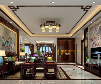 Chinese Style A Living Room-ID:832700598