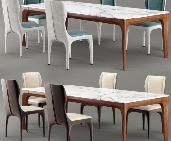 Modern Nordic Style Post Modern Style Dining Table And Chairs-ID:503921557