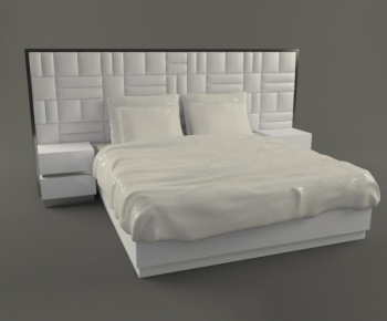 Modern Double Bed-ID:745160887