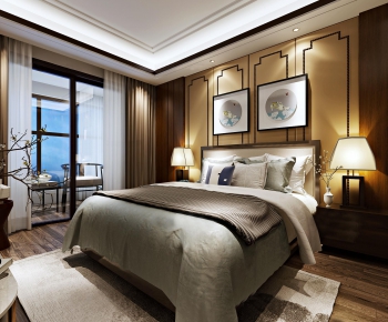 New Chinese Style Bedroom-ID:758646952