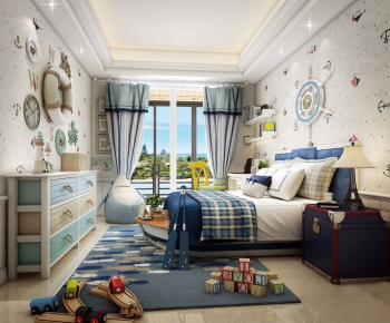 Mediterranean Style Children's Room-ID:552047934