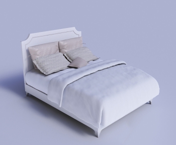 Modern Double Bed-ID:917357516