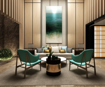 New Chinese Style Sofa Combination-ID:294001859