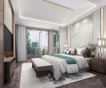 New Chinese Style Bedroom-ID:690003378