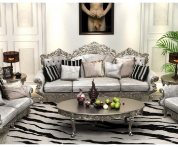 European Style French Style Sofa Combination-ID:719488654