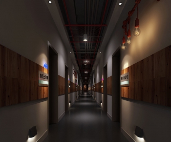 Modern Corridor Elevator Hall-ID:455605513