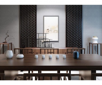 新中式茶室桌椅-ID:997588881