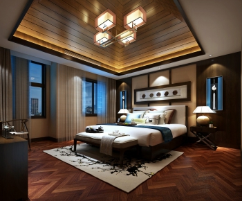 Modern New Chinese Style Bedroom-ID:123538135