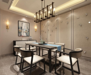 New Chinese Style Dining Room-ID:911873495