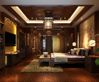 New Chinese Style Bedroom-ID:608690167