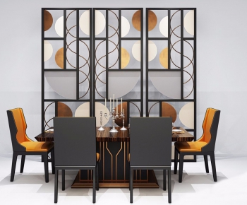 Post Modern Style Dining Table And Chairs-ID:822050786