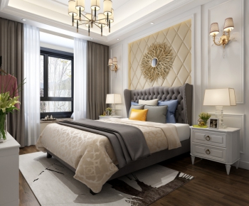 Simple European Style Bedroom-ID:290106127