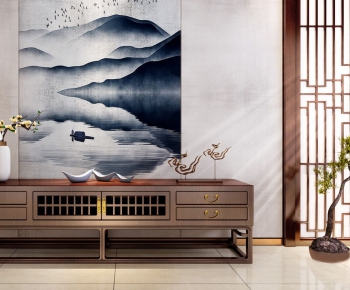 New Chinese Style TV Cabinet-ID:799427945