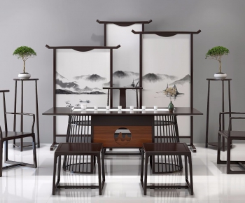 New Chinese Style Tea Tables And Chairs-ID:164847832