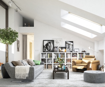 Modern A Living Room-ID:173874469