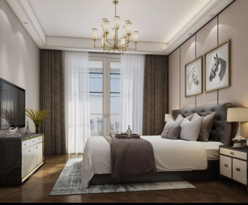 Modern New Chinese Style Bedroom-ID:625176639