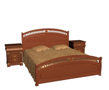 European Style Double Bed-ID:299632845