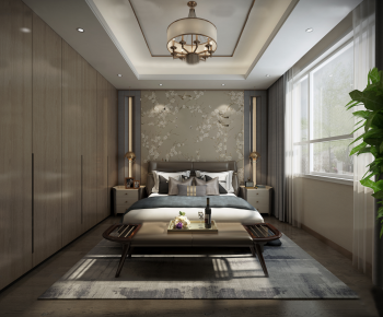 New Chinese Style Bedroom-ID:810366485