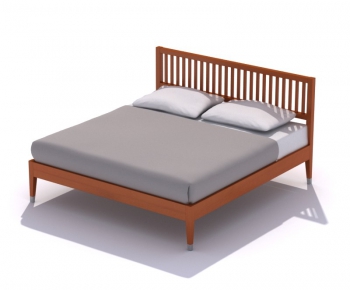 Modern Double Bed-ID:883821988