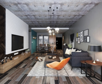 Industrial Style A Living Room-ID:335303429
