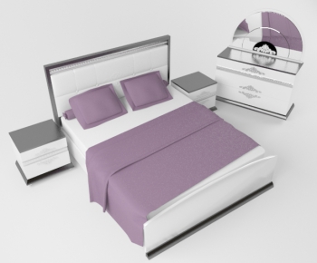 Modern Double Bed-ID:210581436