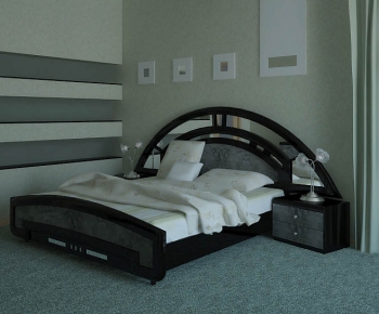 Modern Double Bed-ID:450373421