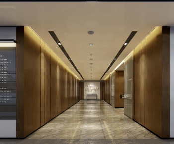 Modern Corridor Elevator Hall-ID:417174741