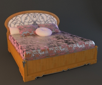 European Style Double Bed-ID:924667468