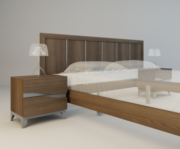 Modern Double Bed-ID:740911365