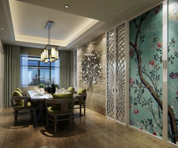 New Chinese Style Dining Room-ID:796564443