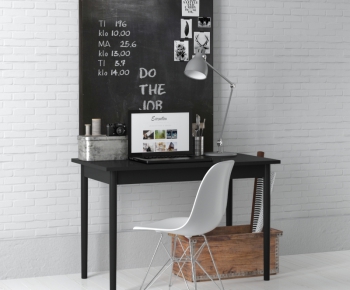 Modern Computer Desk And Chair-ID:511385875