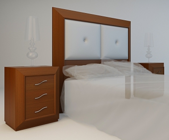 Simple European Style Double Bed-ID:253508433