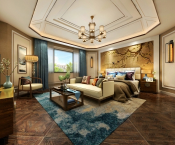 New Chinese Style Bedroom-ID:368163736