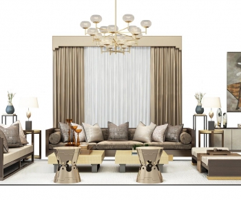 New Chinese Style Sofa Combination-ID:150280537