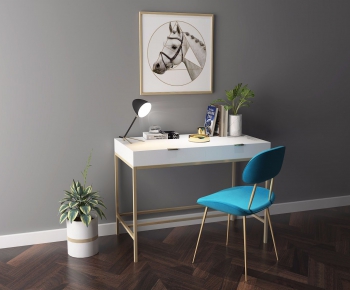 Modern Computer Desk And Chair-ID:771383963